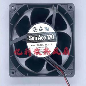 SANYO DENKI 9G1224H113 DC 24V 0.22A 120x120x38mm 2-와이어 케이스 냉각 팬