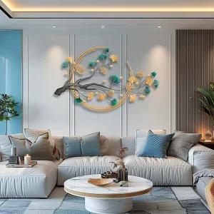거실용 QXXKJ 3D 금속 벽 아트 데코 대형 모던 월 조각 금 59인치 벽걸이 홈 거실 다이닝 룸 침실용