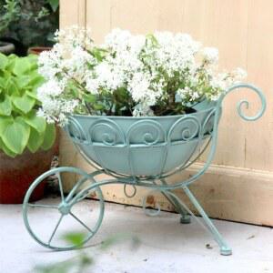꽃수레 철제 화분 빈티지 인테리어 야외 발코니 가든 정원
