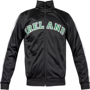 JL 키파의 레 아일랜드 프라이드 블랙 축구 스포츠 팬 재킷 점퍼 탑 지퍼 레트로