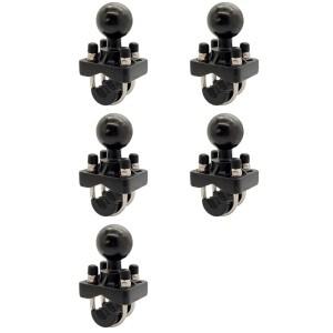 5X 더블 U-볼트 바이크 오토바이 자전거 핸들바 레일 마운트 베이스(가민용 소니용 고프로 카메라용 1.5인