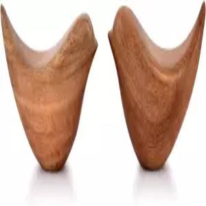 NIRMAN 아카시아 나무 새 조각상 세트 거실 욕실 사무실 모던 스타일 장식 장식품 (2개 세트) (4.5 x 2 2.5