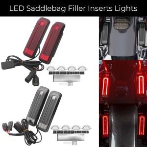 LED 리어 새들백 필러 인서트 라이트 ABS 플라스틱 바이크 오토바이 액세서리 할리 투어링 로드 킹 스페셜