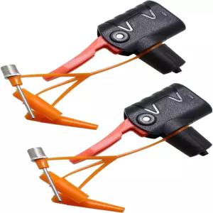 BXian 2PCS 40x25mm 자전거 펌프 더블 헤드 노즐 커넥터 3 in 1 블랙 교체 듀얼 에어 어댑터 밸브 튜브