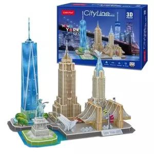 랜드마크 두뇌발달 시티라인 건축모형 뉴욕 소근육발달 입체퍼즐