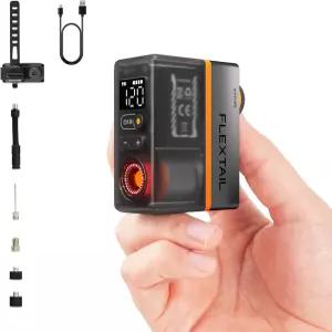 게이지 및 전문가용 테일라이트가 장착된 플렉스테일기어 미니 자전거 타이어 펌프 도로 산악 오토바이