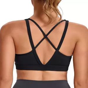 여성용 러닝걸 하이 임팩트 스포츠 브라 서포트 러닝 몰드 컵 스트래피