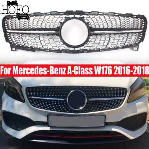 메르세데스-벤츠 A 클래스 W176 2016-2018 전면 그릴 범퍼 그리드 튜닝 액세서리 F