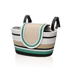 수제 자전거 바구니 전면 뚜껑이 가능한 핸들바 조절 있는 소박한 스트랩 탈착식 가죽