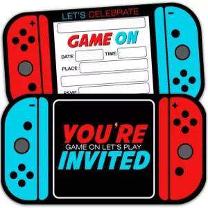 소년을 위한 XIAOPNN 비디오 게임 생일 파티 초대장 봉투 30장 5x7인치 카드 30장.