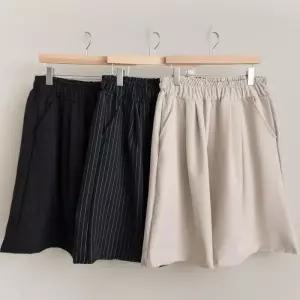 [신상오픈런]여성 와이드 밴딩 5부 반바지 여름용 99사이즈 버뮤다 팬츠 (39115003)