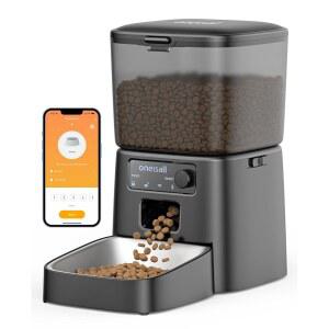 앱 제어가 가능한 자동 고양이 사료 공급기, WiFi 건조 식품용 실내 소형 반려동물을 위한 부분 스마트 반려동물 공급기