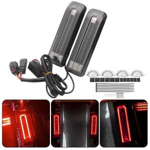 할리 투어링 일렉트라 글라이드 로드 스트리트 킹에 한 1쌍 바이크 오토바이 LED 새들백 필러 인서트 라이