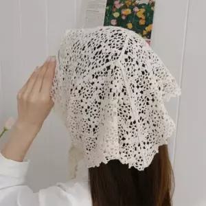 [신상오픈런]여성 꽃무늬 레이스 스카프 투웨이 두건 (33713174)