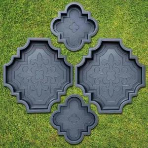 4개의 아름다운 플라스틱 폼 대형 패스메이커 콘크리트 몰드 시멘트 벽돌