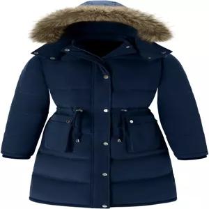 가렘시 여성용 겨울 코트 발수 롱 퍼퍼 재킷 따뜻한 파카와 탈부착 가능한 퍼 트림 후드