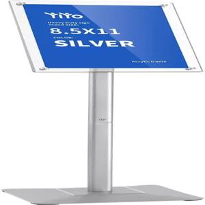 YIYO 간판 스탠드 포스터 조절 가능한 헤비 듀티 받침대 바닥 디스플레이 메뉴용 아크릴 프레임 8.5*11