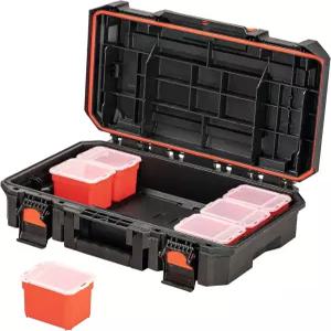 장인 TRADESTACK 시스템 도구 상자 방수 보관함 6개의 소형 부품 용기 21인치CMST21415