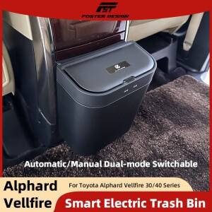 Alphard Vellfire 30 40 시리즈 뒷좌석 용 자동차 스마트 쓰레기통 지능형 전기 액세서리
