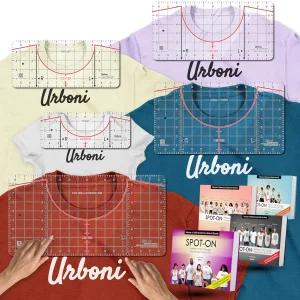 5가지 사이즈 비닐 정렬용 티셔츠 자 가이드 T셔츠 측정 도구 열 프레스용 중앙 배치 셔츠 왼쪽 가슴 로고