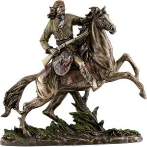 전투 동상에 가는 탑 컬렉션 제로니모 - 고급 콜드 캐스트 청동으로 말 조각을 한 장식적인 아메리카