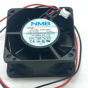 NMB-MAT 서버 냉각 선풍기, 2410ML-04W-B60 P00, DC 12V, 0.4A, 2 선, 60x60x25mm
