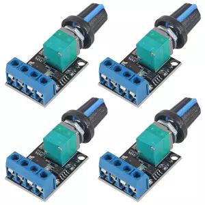 Coliao 4pcs DC 모터 속도 조절기 PWM 5V16V 12V 10A 전압 거버너 스텝리스 LED 디머 전원