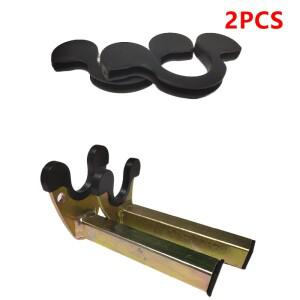 1쌍 범용 미끄럼 방지 고무 바이크 오토바이 자전거 스탠드 휠 지원 프레임 스윙 암 리프트 삼각대 후크 액