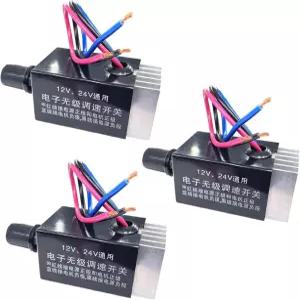 자동차 트럭 팬 히터 제어 레귤레이터 3Pack용 DC 모터 속도 컨트롤러 유니버설 12V 24V 10A 전자식