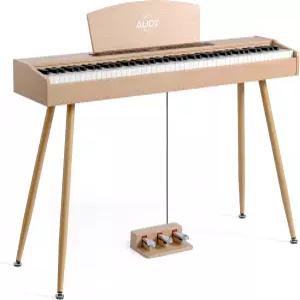 AiJoy 디지털 피아노 키보드 해머 무게 88키 초보자를 위한 풀사이즈 전기 LCD 디스플레이 및 삼각 페달