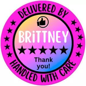 개인 맞춤형 도어대시 스티커 배달 드라이버 필수품 2인치 100Ct 핑크 매트 시트