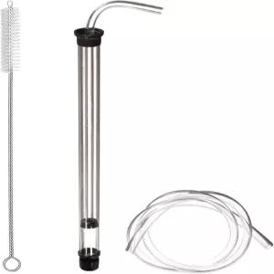 페르텍 보틀링 오토 사이폰 브러시 15인치 길이의 미니 3피트 튜브와 18인치 브러시가 장착된 1갤런 저그.