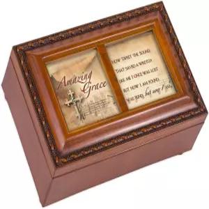 코티지 가든 스위트 더 사운드 트레치 우드그레인 로프 트림 쁘띠 뮤직 박스가 놀라운 우아함을 선사합니다