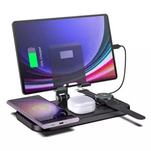 삼성용 무선 충전기, 삼성용 4 in 1 충전 스테이션, 갤럭시 S25 울트라/S24/S23/Z 폴드 7/플립7/노트 20/갤