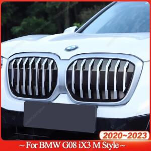 BMW 호환 G08 iX3 용 자동차 앞 범퍼 신장 그릴 2020 M 스타일 공기 흡입 레이싱 바디 키트 튜닝