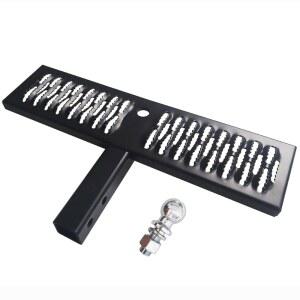 대부분의 자동차 SUV 트럭 픽업을 위한 24.4인치 페달 및 1Pc 견인 볼 가 장착된 유니버설 히치 스텝 미끄럼 방지 녹 범퍼 가드 핏 2인치 리어 리시버