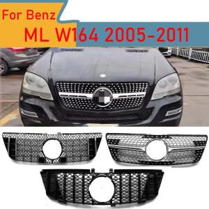 메르세데스 벤츠 ML W164 2005-2008 ML320 AMG GT 다이아몬드 스타일 프론트 그릴 레이싱 메쉬 튜닝 액세서