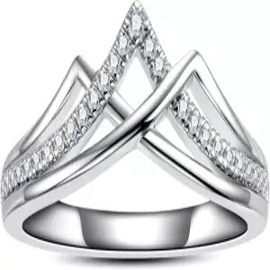 라이바리 모이사나이트 웨딩 링 신부 세트 여성용 925 스털링 실버 18K 화이트 골드 도금 D 컬러 VVS1