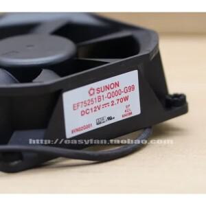 SUNON EF75251B1-Q000-G99 프로젝터 냉각팬 DC 12V 2.70W 75x75x25mm 3선
