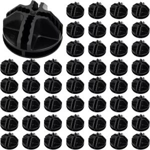 모듈형 옷장 수납 정리함 및 전선 선반용 48피스 큐브 커넥터 플라스틱 와이어 ABS 커넥터블랙