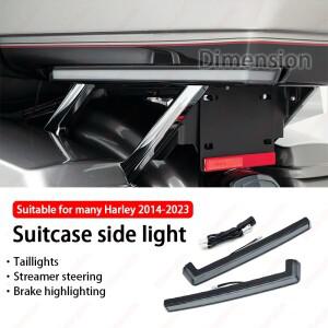 할리 투어링 2014-2022 2020 엘렉트라 로드 글라이드용 바이크 오토바이 레드/스모크 팩 패널 LED 라이트