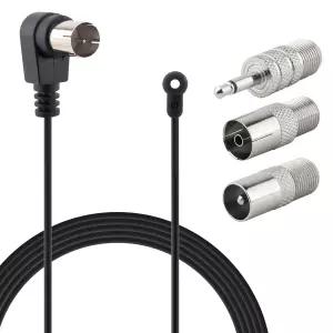 카우노스타 FM 안테나 75옴 라디오 F형 남성 동축 케이블 와이어 개척자 온쿄 야마하 마란츠 실내 디지털