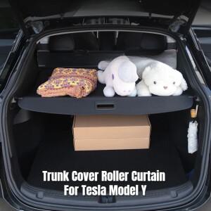 테슬라 모델 Y 카고 커버 커튼 용 트렁크 롤러 후면 수화물 캐리어 테일 게이트 그늘 벌크 헤드 액세서리