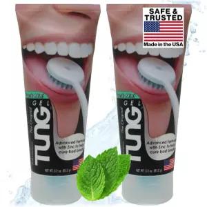 퉁 텅 젤 신선한 민트 클리너 페이스트 구취 제거제 방어제 BPA 프리 미국산 2팩