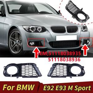 BMW 호환 E92 E93 M 스포츠 프론트 범퍼 그릴 안개등 메쉬 프레임 에어 벤트 커버 키트 액세서리 511180389