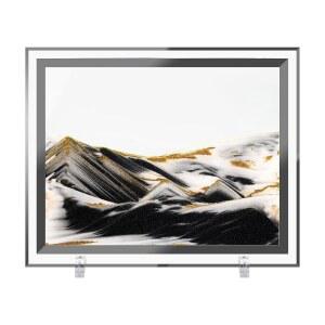 코이탁 무빙 샌드 아트 그림, 다이내믹 홈 데코 및 오피스용 골든 데스크톱