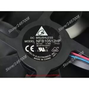 Delta Electronics NFB10512HF 7F03 DC 12V 0.39A 105x105x32mm 3선 서버 프로젝터 냉각 팬