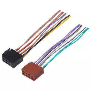 8+8 핀 범용 자동차 라디오 스테레오 배선 하네스 오디오 비디오 케이블 전원 스피커 커넥터 자동 CD DVD