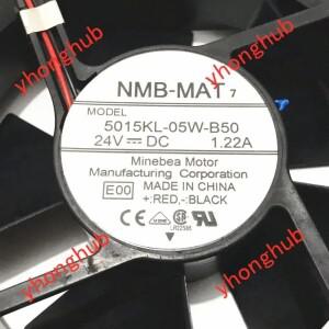 NMB-MAT 5015KL-05W-B50 E00 서버 냉각 팬 DC 24V 1.22A 127x127x38mm 2-와이어