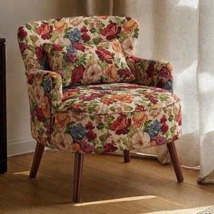 엔틱 윙체어 북유럽 거실 75x62cm 패브릭 수유의자 원룸 소파 1인 매트리스